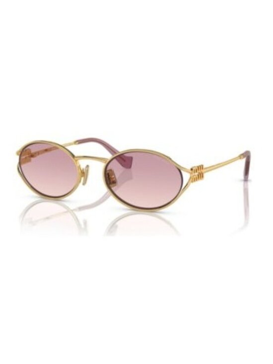 NEW MIU MIU WOMEN SUNGLASSES MU52YS 5AK06S GOLD SMU 52Y 5AK06S PINK MU 52YS OVAL main image 2